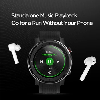 【på lager】 Amazfit Stratos 3 GPS Smartwatch 14-dages Batteri 19Modes sportsur 5 ATM Vandtæt Bluetooth Musik Spille puls