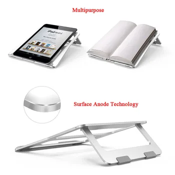 Foldbar Bærbare computer Stå Macbook Pro Aluminium Stationær Tablet-pc Holder Bruser Tabel Mobile Phone Stand iPad Air Bærbare adapdesk
