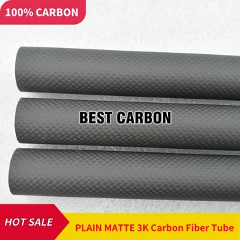 5pcs x 4mm x 3mm x 1000mm Høj Kvalitet 3K Carbon Fiber Stof roll indpakkede Rør