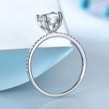 UMCHO 925 Sterling Sølv Brude Cubic Zircon Ringe Til Kvinder Kabale Engagement bryllupsfest Helt Fine Smykker