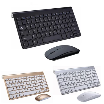 Trådløst Tastatur, Mus Combo Mini Ultra Slim Små Gaming Keybord Mause Kit Sæt Til Bærbare PC, Macbook, TV-Boks Android IOS-System