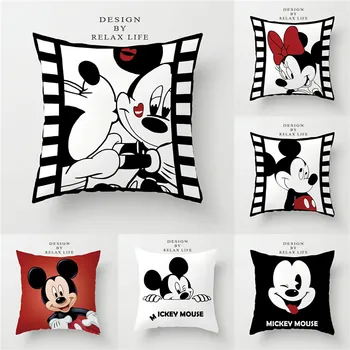 Disney Mickey Mouse, Minnie bløde Pudebetræk Hjem Tekstil-Hvid Par Pude Dække Dekorative Puder Tilfælde Stue gave
