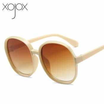 XojoX Runde Solbriller Kvinder, Mode, Vintage Solbriller Damer Klassiske Brand Design Briller Kvindelige Gradient Nuancer Briller