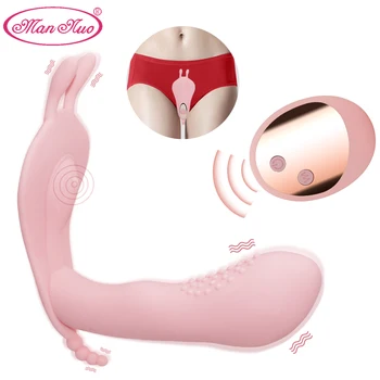 Fjernbetjeningen Kanin Bærbare Vibrator til Kvinder Convient 10 Speed USB Charge Massageapparat Stimulere Fisse G Spot Voksen Sex Legetøj