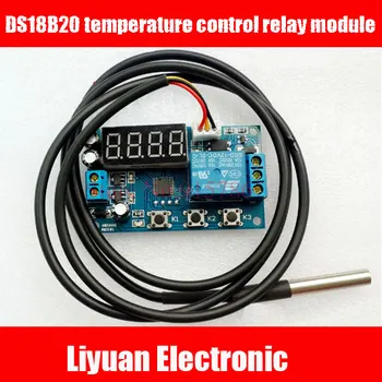 12V temperatur kontrol relæ modul/DS18B20 sensor nøjagtighed 0.1 development board microcontroller ingen øvre grænse