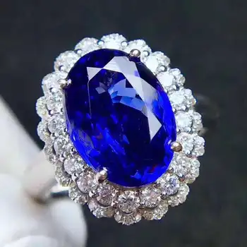 Nye Ankomst Reel og Naturlig ægte blå safir ring i 925 sterling sølv Fine handworked smykker Finger ringe