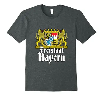 Top Mode 3D Bogstaver Print Mænd / Mænd Mode Bomuld Bayern T-Shirt - Delstaten Bayern Mænd ER t-Shirts Toppe