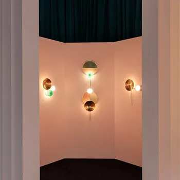 Nordisk Unikke Design Stue Væglampe Skabende Kunst Messing Galleri Sengen Hall Decr Led Belysning Gratis Fragt