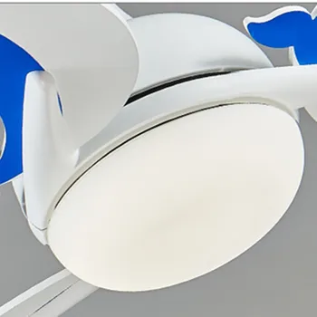 Dolphin 42 tommer led loft ventilator med lys fjernbetjening børneværelse DC ventilatorer ventilator-lampe soveværelse frekvens Reversible