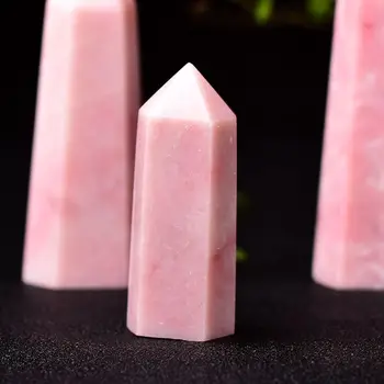 1PC Naturlig Krystal Kvarts Krystal Punkt Pink opal Helbredende Sten, Krystal Wand Obelisk Energi Pyramide Sten Smykker Hjem Indretning