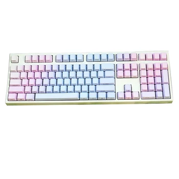 Computer Tilbehør Farverig Regnbue Farve OEM-Profil Mode Mekanisk Tastatur Keycap Sæt Gaming Kontor Dyesub Dobbelt Shot