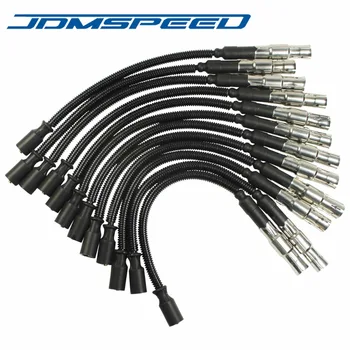 JDMSPEED Sort Farve Plug Wire Sæt Med tændingsfunktion Spoler 6 Stk Passer Til Mercedes-Benz C-CL CLK-Klasse ML