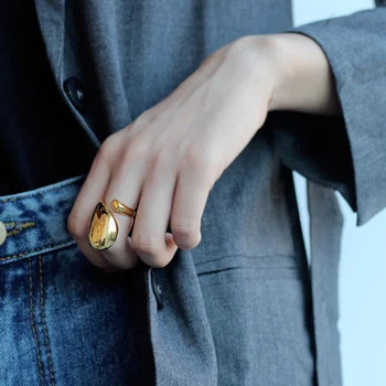 Silvology 925 Sterling Sølv Overdrivelse Ringe Oprindelige Design Blank Japan, Korea, Store Ringe for Kvinder Luksus Stilfulde Smykker