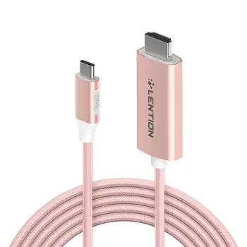 Lention 3M USB-C til HDMI Kabel-Adapter (4K/60Hz) til MacBook Pro (Thunderbolt-3), New iPad Pro , Mac Air, Samsung S10/S9/S8/Plus