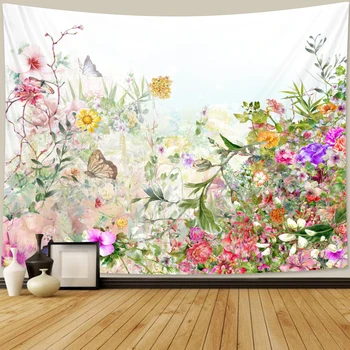 Smuk plante, blomst mosaik soveværelse gobelin Boheme hjem indretning Hippie psykedeliske scene madras Mandala sofa tæppe