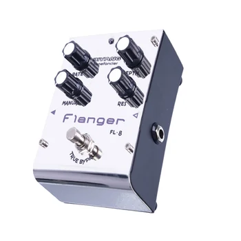 Biyang Tonefancier FL-8 Analog Flanger Elektrisk Guitar-Effekt-Pedal True Bypass med guld pedal-Stik