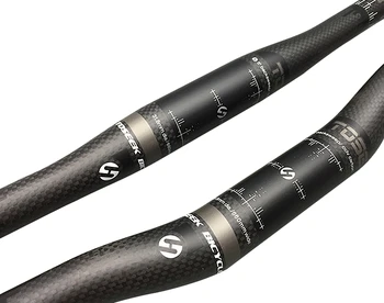 TOSEEK T800 Carbon Fiber Cykel, Mountain Fladskærms/Rise Styr 31,8 mm Cykling MTB Cykelstyr Dele til Cykler 3K Mat Sort