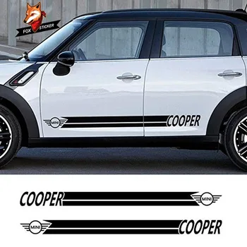 2 stykker vinyl grafik premium kvalitet Køretøjet Decals side striber krop decal sticker bil styling Til Mini Cooper