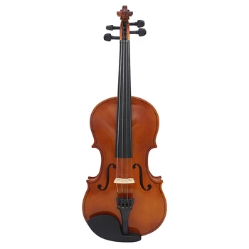 Violin Naturlige Acoustic Solid Wood Spruce Flamme Ahorn Finer Violin Violin med Sagen Colophonium Bue Strenge Skulder Resten