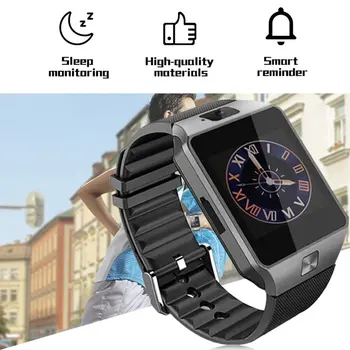 Smartwatch DZ09 Smart Ur Støtte TF Kort SIM-Kamera Sport Bluetooth Armbåndsur for Samsung, Huawei Xiaomi Android-Telefon