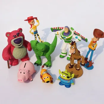 9Pcs/Lot-Toy Story Buzz Lightyear Woody, Jessie, Små Grønne Mænd Action Figurer, Legetøj