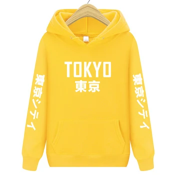 Mode japansk streetwear tokyo Hoodie Sweatshirt Flere Farve Mænd Kvinder Hættetrøjer Pullover sudadera hombre