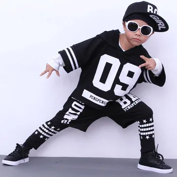 Drenge Tøj Sæt 2stk Kids Sport Passer til Børn Dans Slid For Dreng i en Alder af 5 til 15 År Teenagere Hip Hop Tøj Sæt