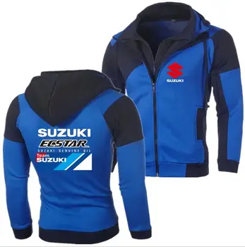2019 falder Mænd Andrea Iannone 29 Suzuki-Teamet ecstar Mænd hættetrøjer sweatshirts afslappet mænd hoodie Blå