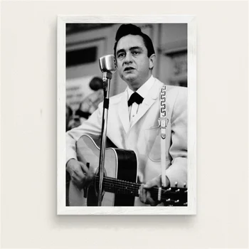 Johnny Cash-Rock Sanger Star Guitar Musiker Maleri Kunst Plakat Lærred Væg Billeder Til stuen Home Decor картины