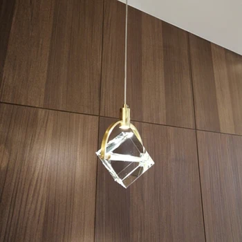 Art deco guld krystal lysekrone AC110V 220V LED hanglamp hjem dekoration bar lys