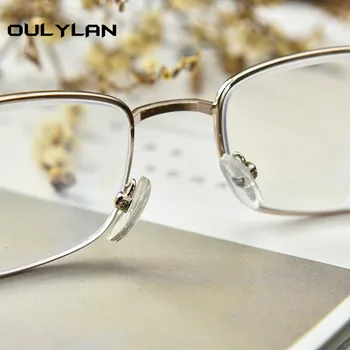 Oulyan Færdig Nærsynethed Briller Kvinder Mænd kortsynede Briller Firkantede Metal Briller Dioptri -1.0 1.5 2.0 2.5 3.0 3.5 4.0