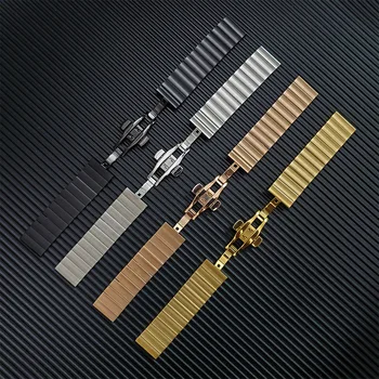 Metal armbånd 20mm 22mm for samsung galaxy se 3 45mm 41mm/aktiv 2 40mm 44mm/Gear sport S2 S3 band rustfrit stål rem