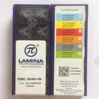 TNMG160404-NN LT10 Oprindelige LAMINA hårdmetal skær med den bedste kvalitet 10stk/masse gratis fragt