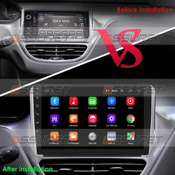 2 DIN Android 10.1 TOMMER Bil Radio for Peugeot 208 2008 2012-2018 GPS Navigation Mms-Stereo Afspiller USB-WIFI Head Unit