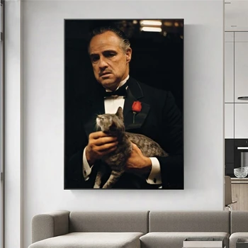 Moderne Godfather Portræt Film, Plakater og Prints Væg Kunst, Lærred Malerier på Væggen Væggen Hænger Billeder Hjem Dekoration