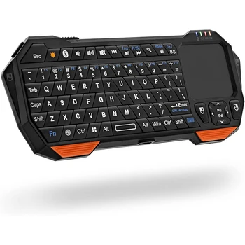 SeenDa Mini Bluetooth Keyboard Trådløse Bærbare Lette vægt (QWERTY Tastatur) med indbygget Touchpad virker med Apple TV PS4