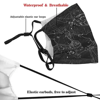 Bat Genanvendelige Munden Ansigtsmaske Sociale Distancering Støvtæt Maske Med Filtre Til Beskyttelse Cover Respirator Dæmpe