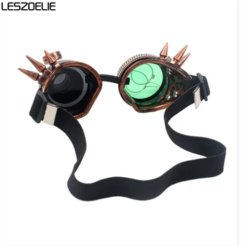 LED Lys Steampunk Briller Mand Party Cosplay Vintage Nitte Beskyttelsesbriller Kvinder Svejsning Gotiske Mode Briller