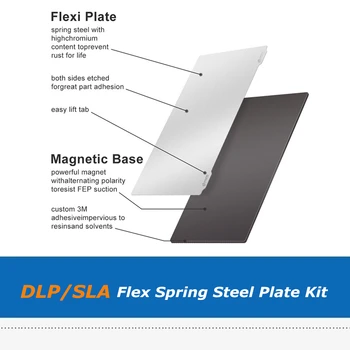 135X75mm Foråret Stål Build Platform i Flex-Plade Med Magnetiske Base Kit til Elegoo Mars 2 Pro D7 SLA DLP-og LCD-3D-Printer Dele