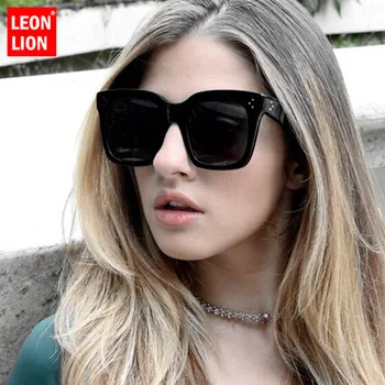 LeonLion 2021 Stor Ramme Solbriller Kvinder Leopard-Pladsen Luksus Mand/Kvinder Sol Briller Klassiske Vintage Oculos De Sol Feminino