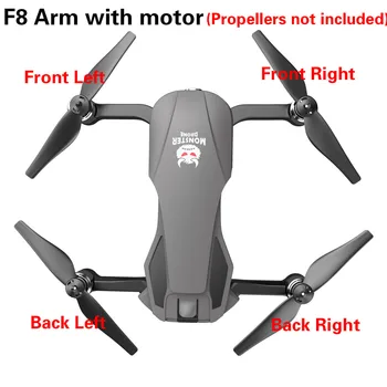 F8 Motor Drone Tilbehør Motor Drone Arm Til F8 RC Drone Quadcopter ekstra Motor Drone Arm