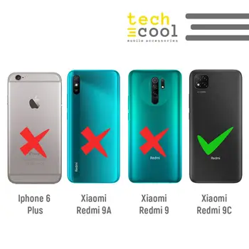 FunnyTech®Silikone Tilfældet for Xiaomi Redmi 9C l stjerner gennemsigtig