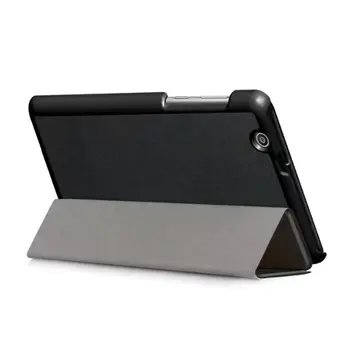 Qosea For Huawei Mediapad T3 7 BG2-W09 PU Læder Smart Stå Tablet Tilfælde Coque holderbakke Sort Farve Anti-chok