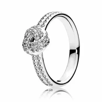 925 Sterling Sølv Ring 1:1 Ocean Kølig Sarte Følelser Bånd Vride Dråbe Stak Kvindelig Ring DIY Mode Smykker