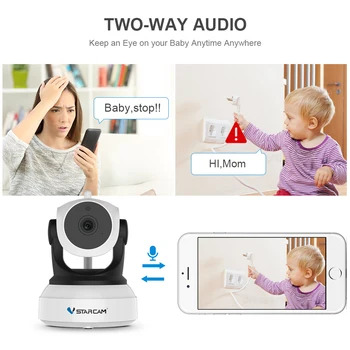 Vstarcam Baby monitor 720P Wifi Sikkerhed IP-Kamera IR Night Vision Optagelse af Lyd Overvågning af Trådløse HD IP-Kamera C7824WIP