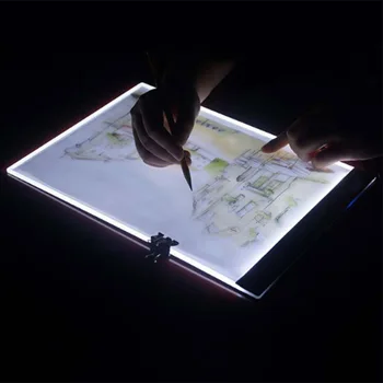 Ultratynde 3,5 mm A4 LED lyskasse Multi-Touch Bord Tegning Kopi yrelsen Animation Opsporing Pad Uden Stråling EU/UK