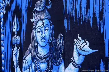 Indiske Hinduistiske Gud SHIVA Siddende Meditation Væggen Hænger Tapetet