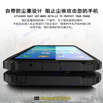 For Huawei Y 5 2018 DRA-LX1 / DRA-L 21 Hybrid Stødsikkert Rustning Tilfælde for Y5 Prime 2018 DRA-LX2 / DRA-L22 Kofanger Telefonen bagsiden