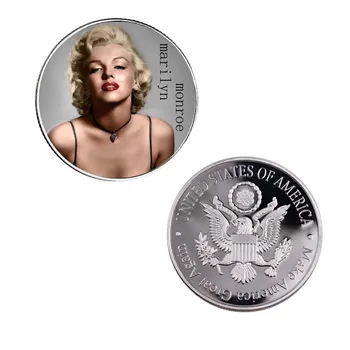 Sølv Forgyldt Metal Marilyn Monroe Udfordring Mønt Kunsthåndværk Hjem Dekorativ Souvenir Gaver, Boligindretning Tilbehør