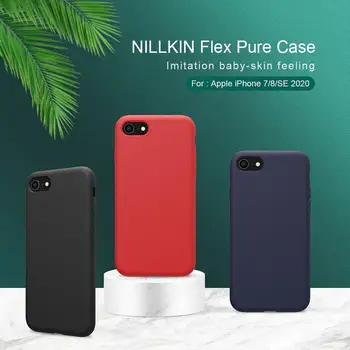 For Apple iphone se 2020 tilfælde iphone 8 tilfælde NILLKIN Flex Pure Slim Blød Flydende Silikone Stødsikkert Tilfælde Fundas iphone 7 beklædning